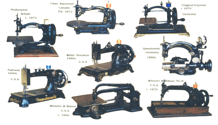 Ray Cocker's Vintage Collection of restores sewing machines